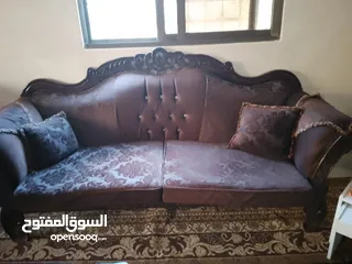  4 طقم كنب بحال الجديد خشب زان