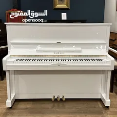  1 Yamaha U1 White Made In Japan Fully Glossy Piano With Bench