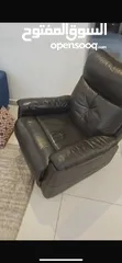  1 كرسي   Reclines Leather قابل للإمالة جلد