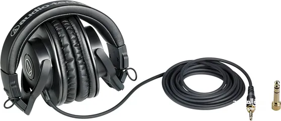  3 سماعة هدفون اصلي Audio-Technica ATH-M20x Headphones