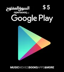  1 Google Play USA 5$ فقط ب 15dh