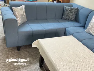  2 طقم كورنر اللون تركوازي للبيع شبه جديد