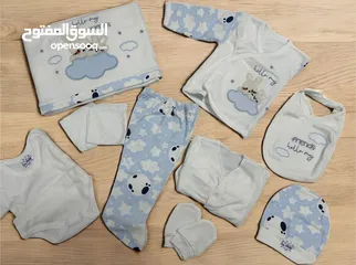  6 التوصيل متاح لكل فلسطين ، طقوم بيبي تركي قطن 100# ، الطقم الواحد بتكون من 10 قطع