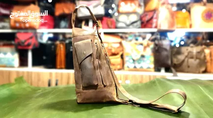  6 Handmade leather shoulder bags حقائب  جلدية مصنوعة يدويا