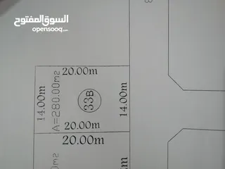  1 قطعة أرض سكنية للبيع في 280م كرزاز المعاقين