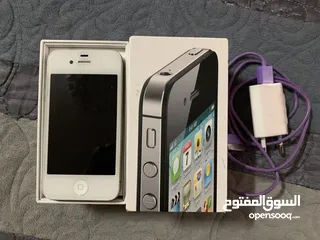  6 Iphone 4s 16GB كامل بالكارتونة والشاحن جديد