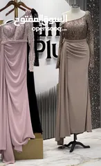  1 فستان سهرة ناعم لون اسود ملبوس لبسة وحدة للبيع