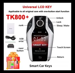  1 3 ريموت فضى جديد LCD صينى أعلى جودة وأحدث فيرجن TK800 خاص للسيارات البصمة