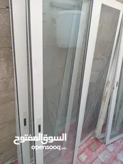  3 شبابيك المنيوم ثقال ممتاز بحاله جيده مستعمالات