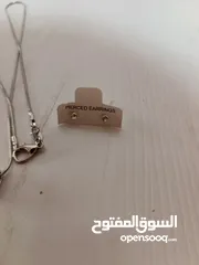  2 سنسال مطلي فضة جديد معاه حلق