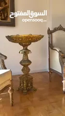  20 A tall brass fruit bowl