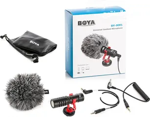  7 مايك تسجيل احترافي من براند بويا الأصلي للتسريمنغ والبودكاست Boya BY-MM1 Mic for PC & Smart Phone