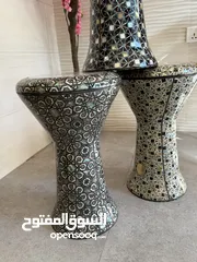  2 طبله جوهره الفن الصدف الازرق بروفشنال مقاس 23 مع كامل مستلزماته الاصليه