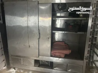  9 للبيع معدات مطعم ابار زرب غازات ثلاجة حفظ لحمة غاز مظبي دكتات شفاطات غازات ستاند