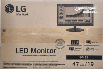  13 للبيع شاشه كمبيوتر قياس 19 انش ال جي LG