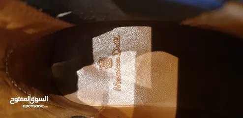  5 massimo dutti original brown suede men boots used size 43  شوز ماسيمو اصلي