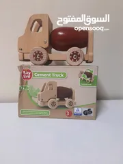  3 لعبة اطفال سيارة خشبية