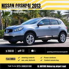  1 NISSAN QUSHQAI 2013 FULL OPTION