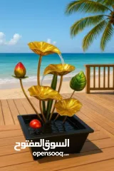  1 نافورة أوراق اللوتس – فخامة وهدوء بمكان واحد بتلبق للبيت، المكتب أو الشاليه – وكمان بتصير أحلى هدية