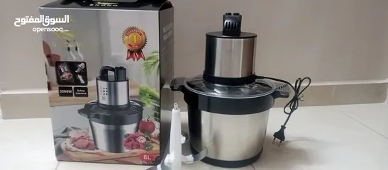  13 فرامه 6 لتر ستانلس ملوخيه و لحمه 6 شفرات فرامة  الملوخيه و الخضار ستيل مفرمة ملوخية  محضرة طعام