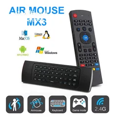  1 ريموت كنترول مع لوحة مفاتيح و ماوس هوائي Air Fly Mouse يدعم اللغة العربية