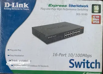  4 D-Link Switch 24 Ports Model DES-1024D سويتش شبكات 24 مخرج دي-لينك 10/100
