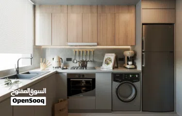  8 متوفر شقه للبيع غرفه وصاله وغرفه خادمه بالجميرا تشطيب سوبر بأقل سعر واسهل طرق السداد