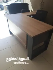  29 اثاث مكتبي مكتب مدير بعدة الوان بسعر خيالي مع جانبية بادراج وطاولة والتوصيل مجاني مكاتب ادارية