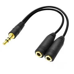  4 Audio Aux Cable Male to 2x Female Stereo Extension