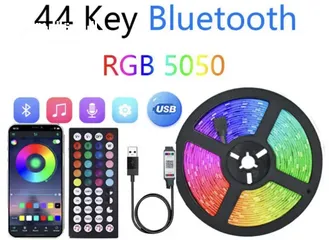  1 إضاءة RGB طول 10متر مع جميع الاكسسوارات