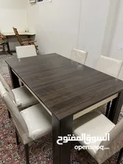  6 طاوله طعام ثمان اشخاص