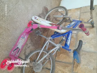  2 بسكليت و زلاجة كونان و سكوتر للبيع . المفرق