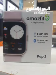  1 Amazfit pop 2 smart watch with Bluetooth phone call