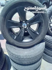  2 مجموعه اطارات و جنطات مستعمله اصليه