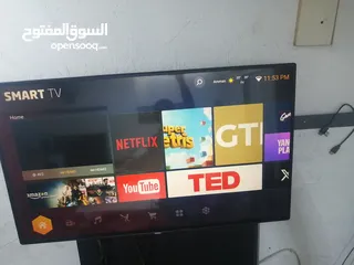  3 شاشة تايجر 43 انش سمارت مستعمله بحاله ممتازه