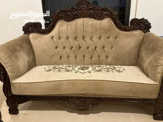  3 طقم كنب سبع مقاعد استعمال خفيف زان اصلي