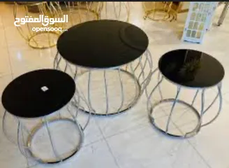  1 طاولات ستانلس ستيل عدد ثلاث