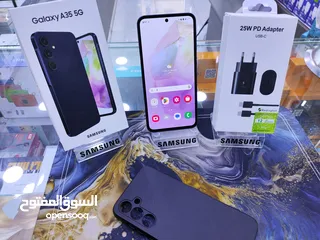  3 جهاز وكالة علفحص SAMSUNG A35 جيجا 256 رام 16 معه بكج هدية معه كرتونه