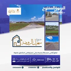  26 أرض مميزة للبيع بمساحة 500 م وبمحاذاة شارع مادبا الغربي - أراضي ناعور
