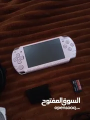  3 Psp portal لون زهري مع كامل أغراضها