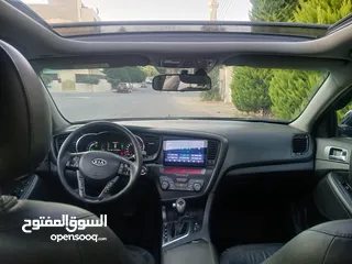  10 كيا اوبتيما 2012 K5 هايبرد وارد كوري فل كامل بانوراما  بحالة ممتازة والفحص موجود بالصور