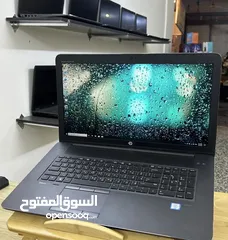  1 لابتوب العملاق HP ZBOOK، شاشة كبيرة 17.3، كارت شاشة خارجي، كور i7 جيل سادس HQ، رام 8 كيكا ، SSD 256