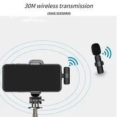  4 wireless microphone K8 مايكروفون بلوتوث شحن