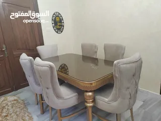  29 طاولات سفره فخمه مميزه مصنوعه من خشب زان والاتيه كفاله 3 سنوات