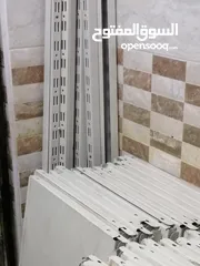 2 رفوف سوبر ماركت حديد لون ابيض للبيع