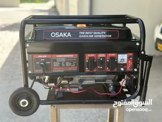  1 مولد كهربائي جنريتر ماطور من شركة اوساكا تقنية وتصميم ياباني نحاس 100% قوة 3800 واط