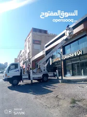  1 ونش سله للايجار ارتفاع 15متر 25متر  تنضيف الزجاج وتركيب كميرات واللوحات الاعلانيه  هاتف /0