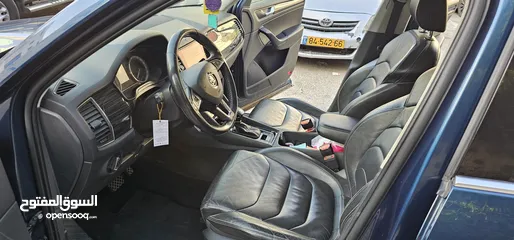  17 سكودا كوديك 2019 فل ابشن بحالة الوكالة دهان الشركة فل الفل سقف بانوراما رنجات اصلية