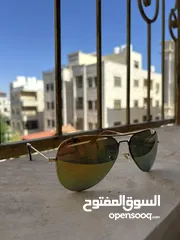  3 نظاره شمسيه اصليه rayban  نظارة شمسية Aviator كلاسيكية بعدسات عاكس
