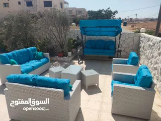  3 طقم رتان خماسي مع مرجيحة إيطالي. متوفر خدمة التوصيل لجميع المحافظات